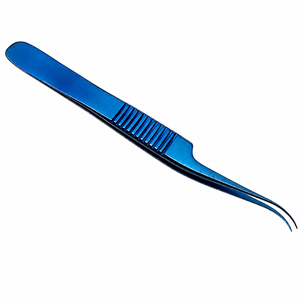 Kit de 5 pinces chirurgicales bleues pour greffe de cheveux FUE, usage hospitalier, instruments d'extraction et de placement, manuel, certifié CE Classe I - Product Image 2