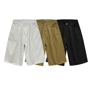 <b>Mens</b> Wide Leg Baggy Bermuda Cotton <b>Shorts</b> Pin Tuck Pleat <b>Below</b> <b>Knee</b> - Product Image 1