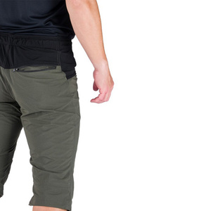 Pantalones Cortos Bermuda Verde Oliva para Hombre, Cintura Alta, Cierre con Cordón, Tela de Lona Transpirable, Bolsillos Delanteros con Logotipo, Estilo Casual - Product Image 2