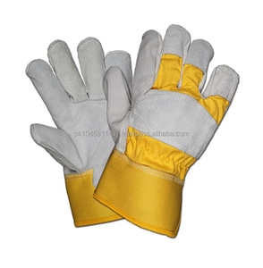 Gants de travail canadiens en cuir de vachette pleine fleur, robustes, pour la protection industrielle, résistants à la chaleur, pour la protection des mains et des bras - Product Image 3