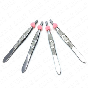 Professional Stainless Steel Eyelash Tweezers Slant Tip Satin Silver Finish Beauty Grooming <b>Tool</b> for Ladies - Product Image 6