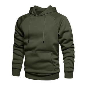 Sweat-shirts à capuche pour hommes grande taille, 100 % coton, mode décontractée, avec logo frontal, motif uni, doublés pour l'hiver – Vente en gros de haute qualité - Product Image 3