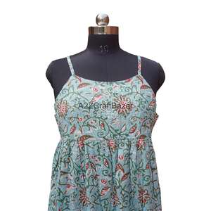 Vestido sin mangas elegante 100% algodón puro, el más vendido para mujer, ideal para fiestas en la playa o salidas nocturnas, disponible al por mayor. - Product Image 2