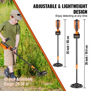 Avanzato DSP Chip Metal Detector per bambini da 6 pollici da 25 ''-37'' regolabile bobina di ricerca impermeabile IP68 LCD da caccia accessori - Product Image 3