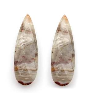 Perles de Briolette en Agate Crazy Lace Naturelle de Haute Qualité, Calibrées en Poire 10x30mm, Prix Usine, pour Fabrication de Bijoux, Fournisseur de Confiance - Product Image 1