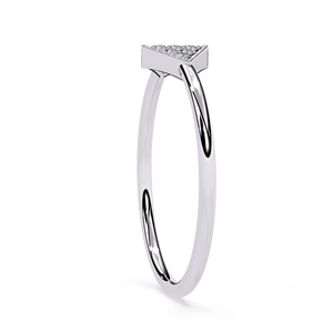 Bague en or blanc avec diamant taille princesse, diamants naturels certifiés GIA, bijoux de fiançailles pour femmes, style classique - Product Image 3