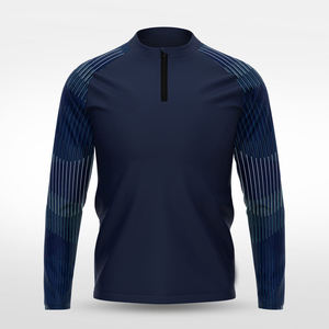 Vestes de coach à col zippé patchwork en sublimation pour hommes, polyester/coton, coupe-vent sportif léger, streetwear décontracté pour l'extérieur - Product Image 1