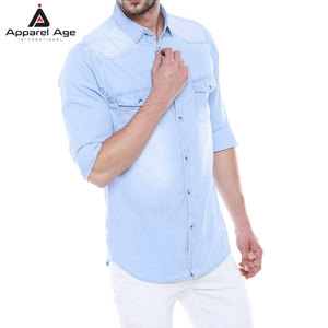 เสื้อยืดแบรนด์ส่วนตัวสำหรับผู้ชาย เนื้อผ้าฝ้าย 100% สวมใส่สบาย ระบายอากาศได้ดี เสื้อเชิ้ตยีนส์ผู้ชาย ผลิตในประเทศปากีสถาน - Product Image 4
