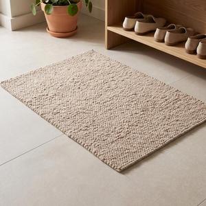 Tapis exclusif en laine tissée à la main, à boucles texturées, antidérapant, motif galets épais, pour salon moderne, chambre à coucher, décoration intérieure - Product Image 1