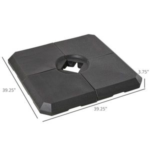 Ombrellone da Giardino Quadrato con Base in Acciaio Inox e Ferro per Patio, Ristorante, Hotel, Spiaggia - Consigliato per la Pioggia - Product Image 2