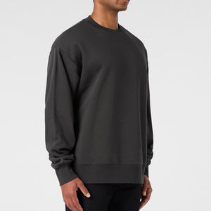 Pull-over personnalisé en coton uni pour femme et homme, col rond imprimé, vente en gros - Product Image 4
