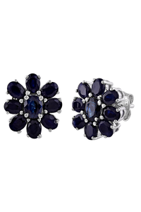 ต่างหูบลูแซฟไฟร์เงินแท้ 92.5 รุ่น KLST-30213 - Product Image 3