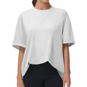 Washed Black Oversized T-Shirt Casual Style Solid Color Eco-Friendly 100% Cotton O-Neck Unisex Short Sleeve 220g All Seasons <b>Top</b> - Product Image 1