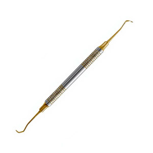 Curette parodontale Premium Scaler Pro avec manche creux doré, instrument dentaire en acier inoxydable allemand, hygiène dentaire professionnelle - Product Image 3