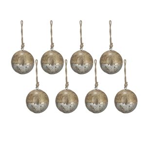 Set di 8 Palline di Natale in Legno D4, Decorazioni Appese per Albero, Ornamenti per Feste Natalizie - Product Image 2