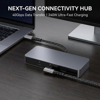 Cable USB4 de Alta Velocidad de 90 Grados, 240W PD, 40Gbps, Cable de Sincronización Tipo-C a Tipo-C de Grado Industrial para Servidores de Alta Densidad