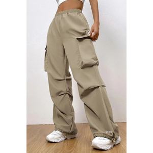 Pantalones Deportivos para Mujer, Tallas Grandes, con Logotipo Personalizado, Color Gris, Estilo Jogger, Holgados, para Correr, Deporte, Gimnasio, Corte Acampanado, Tipo Cargo - Product Image 5