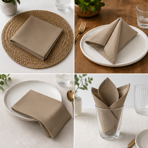 Serviettes en coton/polyester douces et absorbantes, réutilisables et écologiques, pour la maison, les mariages, les fêtes et les restaurants - Product Image 3