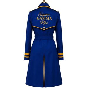 Custom Sigma Gamma Rho Women's Long Trench <b>Coat</b> Elegant Sorority Outerwear Greek Letter Fashion Jacket Classic Formal Overcoat - Product Image 4