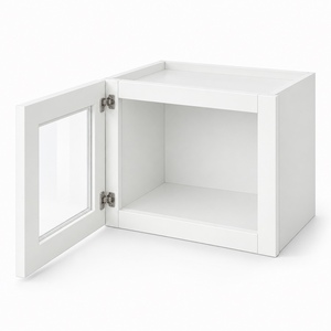 Gabinete de pared con puerta de vidrio de 15 x 12 pulgadas, blanco, estilo Shaker, hecho a medida, RTA, directo de fábrica en Vietnam - Product Image 3