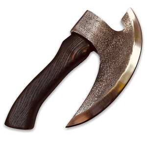 Couteau à pizza artisanal en acier au carbone, hache viking, tomahawk, hache de cuisine, tête d'hache en acier Damas pour les utilisateurs DIY et l'industrie - Product Image 5