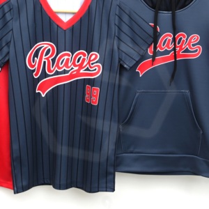 Conjunto de Uniforme de Béisbol NIZA GEAR, Jersey Rojo y Azul Marino, Sudadera con Capucha y Pantalones, Impresión por Sublimación, Transpirable, para Hombre Adulto, el Mejor Poliéster - Product Image 6