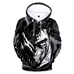 White Hoodie <b>Men's</b> Black Printed Casual Sweatshirt with Chemical Design and Back Quote Control Is An Illusion - Product Image 2