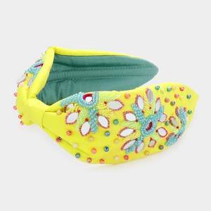 ที่คาดผมปักลูกปัดสวยงามทันสมัย ทำด้วยมือจากเม็ดลูกปัด - Product Image 1