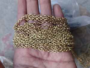 Cadenas Metálicas para Diseñadores de Joyería, Suministro al por Mayor, Acabado en Oro PVD Duradero, Cadena de Cuerda para Collares y Pulseras Artesanales - Product Image 2