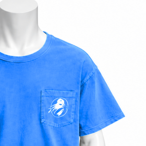 Royal Blue Weathered <b>Pocket</b> Tee Vintage Cotton Short Sleeve T <b>Shirt</b> Oversized Fit Front Chest <b>Pocket</b> Casual Streetwear Summer - Product Image 5