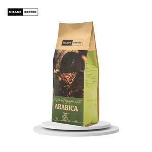 Café Milano Pur Arabica Torréfaction Légère Grains de Café Full City + Vietnam Sachets de 250g Doux Frais Raffiné Durée de Conservation 1 An 5% - Product Image 1