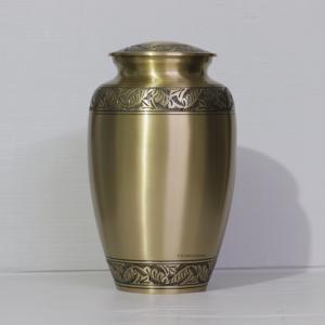 โกศบรรจุอัฐิทองเหลือง โกศบรรจุอัฐิแบบคลาสสิก โกศทองเหลืองทำมือ สลักลายตามสั่ง โกศโลหะสำหรับงานศพ ของสะสม - Product Image 4