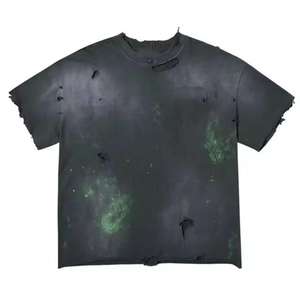 Camiseta Vintage Lavada para Hombre al por Mayor, con Logo Personalizado, de Algodón, Estilo Urbano, en Color Liso - Product Image 6