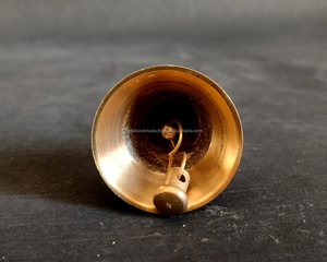 Campana de Mano Pequeña de Latón, Estilo Antiguo, Hecha a Mano, de Latón Sólido, para Templo, Oración, Recepción, Escuela y Uso Decorativo - Product Image 3