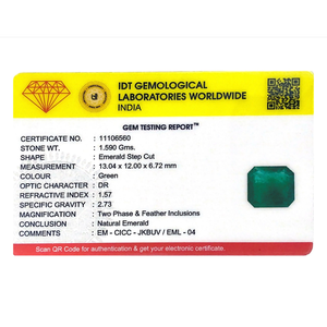 Synthetic Emerald Cut Loose Gemstone 7.95 Carat for Fine Jewelry - Product Image 4