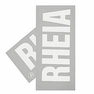 Unisex RHEIA Letter Print Scarf – Stylish Gray & White Design - Product Image 3