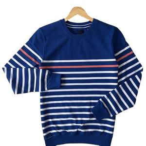 Tendance personnalisé Auto Stripe hommes sweats à manches longues décontracté coupe régulière boucle tricot col rond prix usine vêtements d'hiver - Product Image 2