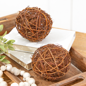 Balles en rotin et saule petites pour lapins, oiseaux, perroquets / Jouet en rotin fait main pour hamsters, chats du Vietnam / Mme Alina - Product Image 6