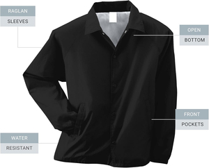 <b>Men's</b> Black Windproof Shirt <b>Jacket</b> Regular Fit Turn-down Collar Polyester Casual Autumn Wear - Product Image 5