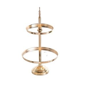 Modern design three tier metal serving <b>stand</b> <b>set</b> with gold finish perfect for desserts and buffet display available in customize - Product Image 1