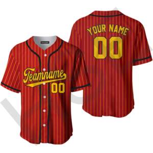 Maillot de baseball personnalisé à rayures fines - Product Image 6