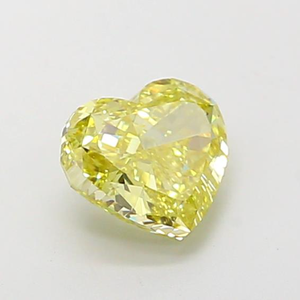 เพชรทรงหัวใจสีเหลือง 1 กะรัต รูปทรงโรแมนติก เครื่องประดับอัญมณีชั้นดี - Product Image 3