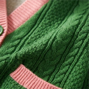 Make Your Custom Good Quality V-Neck for Sorority/Fraternity/Schools/Colleges/Universities Logo Knitted <b>Cardigans</b> <b>Sweaters</b> - Product Image 3