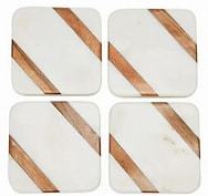 High Quality Marble <b>Coasters</b> Top Selling 2025 New Design Wholesale Price Kitchenware Coffee <b>Coasters</b> for Home & Hotel Set of 4 - Product Image 2