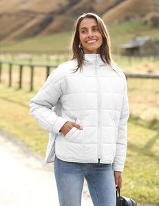 Women's Lightweight <b>Packable</b> Hooded Winter Quilted Puffer <b>Jacket</b> Detachable Sleeves Hat Zipper Closure Waterproof Wool - Product Image 5