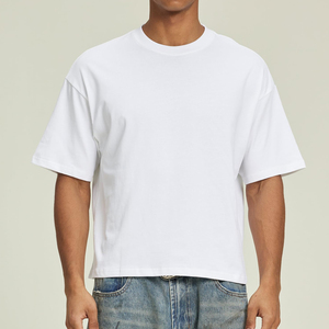 เสื้อยืดโอเวอร์ไซส์สไตล์วินเทจสำหรับผู้ชายรุ่นใหม่ล่าสุด ผลิตจากผ้าฝ้ายคุณภาพสูง ทรงบ็อกซี่ ไหล่ตก - Product Image 4