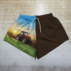 AUS Footy <b>Shorts</b> <b>With</b> <b>Zip</b> <b>Pocket</b> Unisex Footy <b>Shorts</b> High Quality Custom Made Digital Printing 100% Polyester Print Pattern - Product Image 1