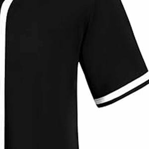 Camiseta de Béisbol Auténtica con Rayas Blancas y Negras, Venta al por Mayor, Uniforme de Béisbol Estampado, Subido por Dress Sports - Product Image 3