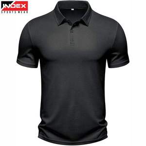 Camiseta Polo Deportiva de Manga Corta para Hombre, Color Negro, Cierre de Botones, Secado Rápido, Tejido de Punto, Corte Regular, Estilo Casual - Product Image 1