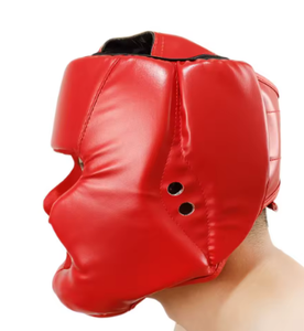 Casque de boxe en PU rouge avec masque facial protecteur HW-BHG-001 pour l'entraînement, le sparring, le MMA, le Muay Thai, le Taekwondo, unisexe, jeunes, débutants HAWK - Product Image 6